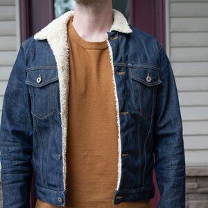 Naked and Famous Sherpa Denim Jacket
